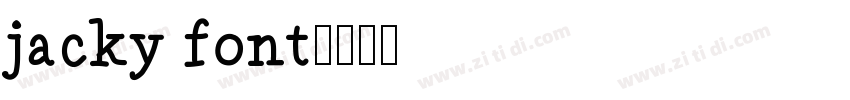 jacky font字体转换